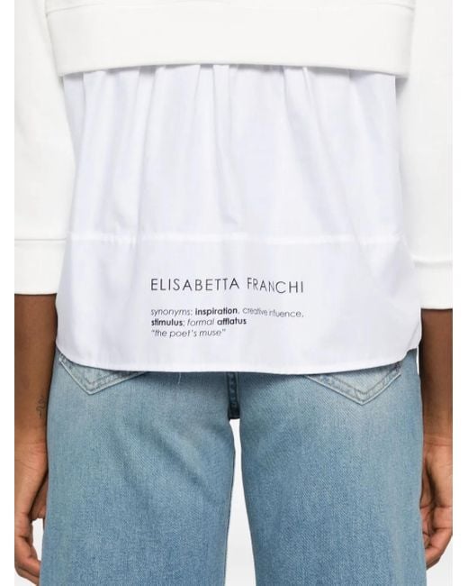 Elisabetta Franchi Sweater Met Zak in het White