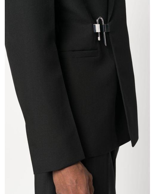 Givenchy Black U-lock Wool Blazer for men