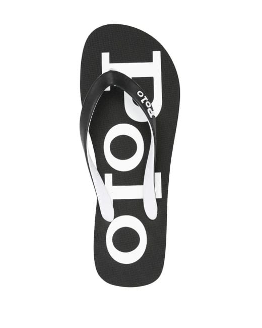 Polo Ralph Lauren White Bolt Logo-Detail Slides for men