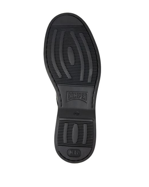 Camper Black Norman Leather Low-Top Derby Shoes for men