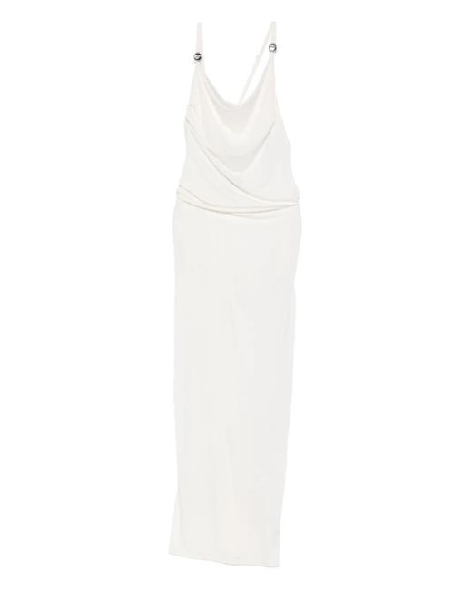Abito Con Scollo Drappeggiato E Spalline di Coperni in White
