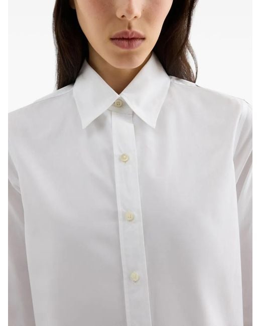Jil Sander White Fitted Poplin Shirt