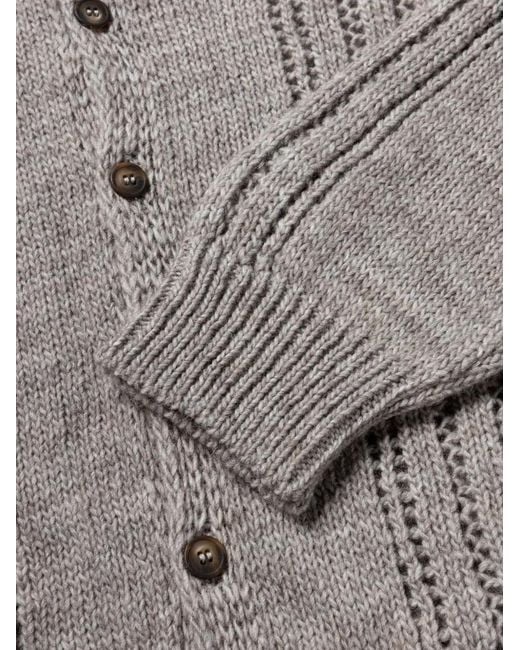 Aries Gray Button-Down Cardigan