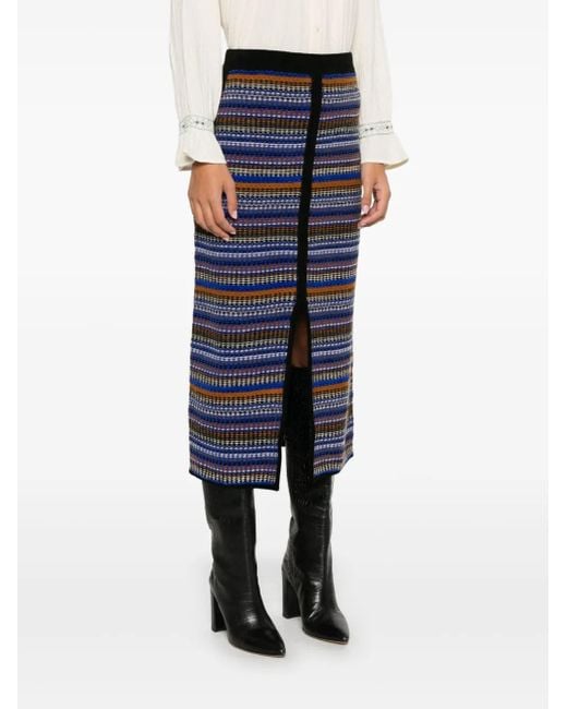 Ba&sh Blue Flame Midi Skirt