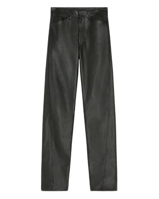 Lemaire Twisted レザーパンツ Gray