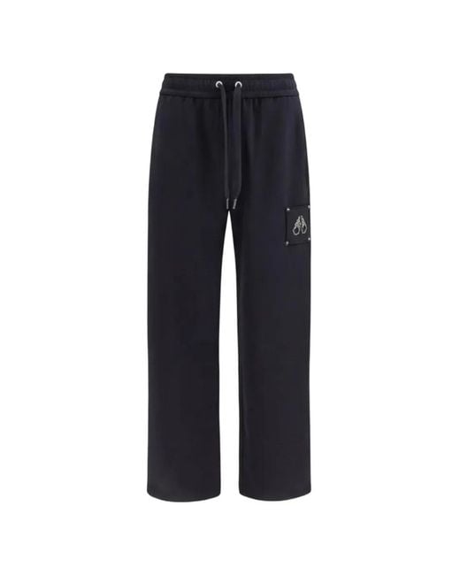 Moose Knuckles Blue Hartsfield Straight-Leg Trousers for men