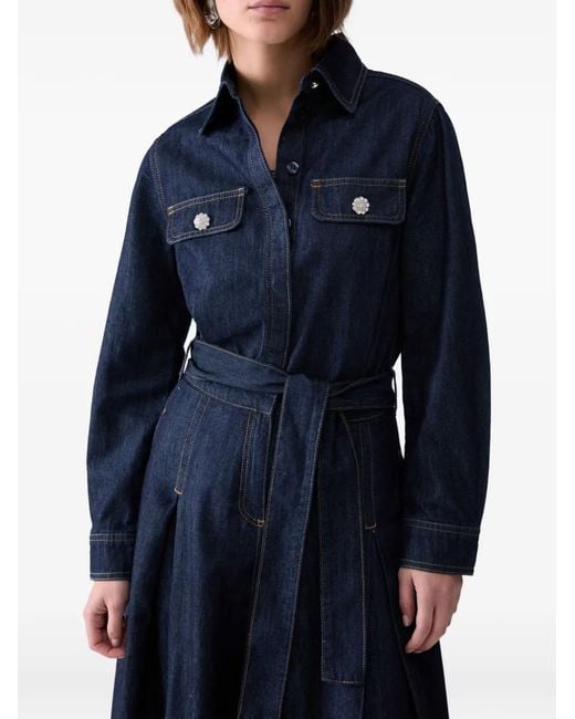 Liu Jo Blue Long Denim Shirt Dress