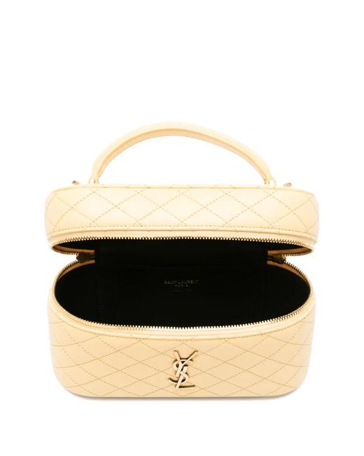 Saint Laurent Metallic Gaby Vanity Quilted Leather Shoulder Bag