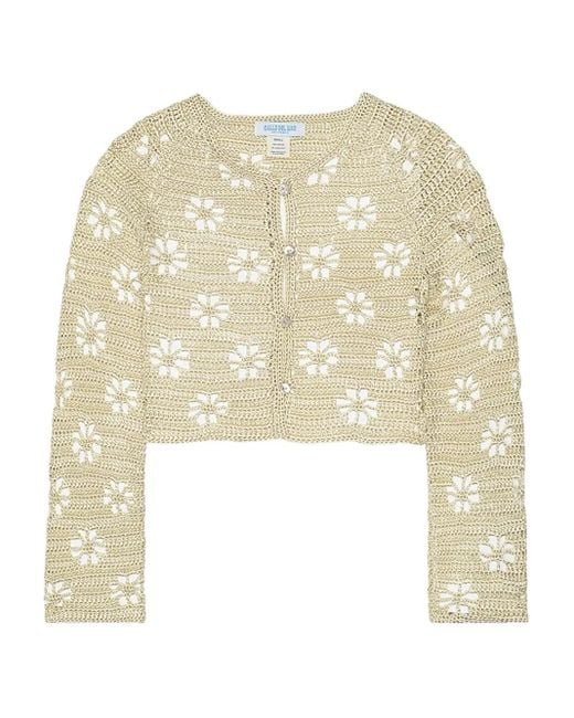 Calle Del Mar White Floral Crochet Cardigan