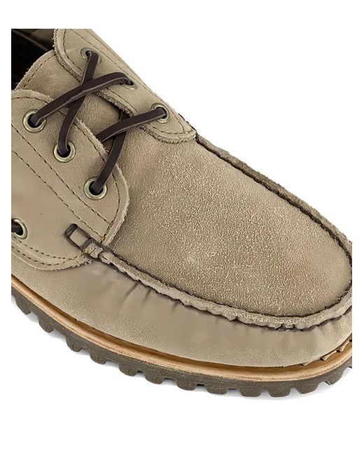 Timberland Gray Mix Tape Suede Boat Shoes for men