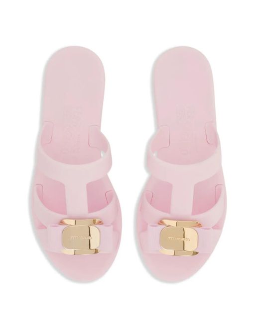 Sandali Slides New Vara di Ferragamo in Pink