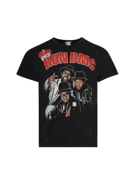 MadeWorn Black Run Dmc Print T-Shirt for men