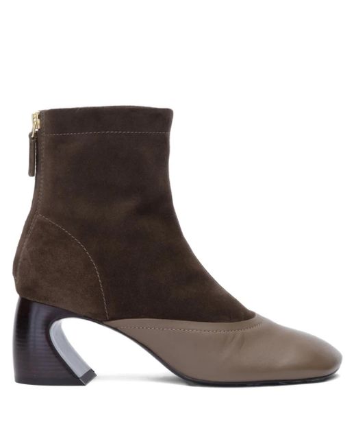 3.1 Phillip Lim Brown 65Mm Id Crescent-Heel Suede Leather Boots