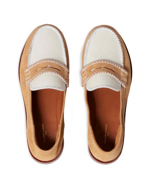 Claudie Pierlot Brown Round-Toe Loafers