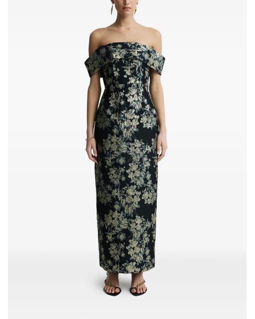 Anna Quan Green Eira Off-Shoulder Maxi Dress