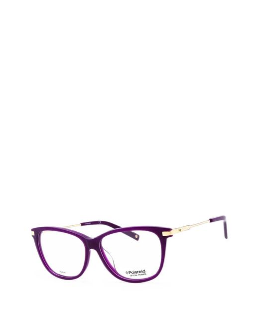 Polaroid Purple Rectangle-Frame Glasses