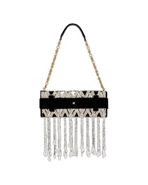 Balmain White Anthem Clutch