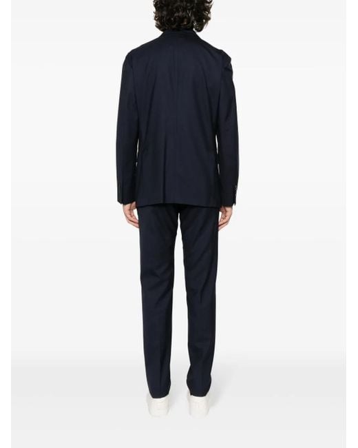 Boglioli Blue Twill Virgin-Wool Suit for men