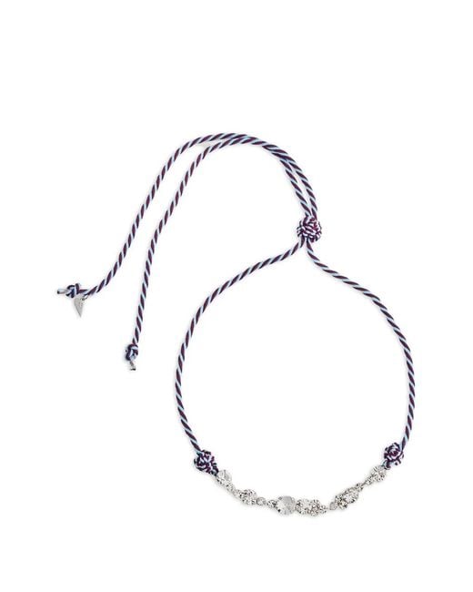 Forte_forte Metallic Braided Cord Crystal-Embellished Necklace