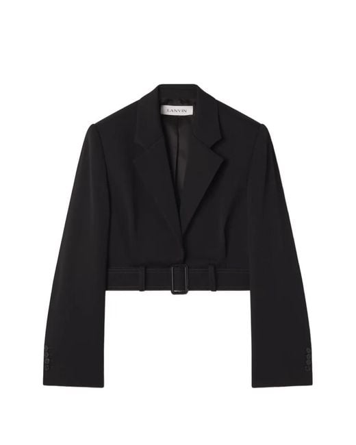 Lanvin Black Short Belted Jacket