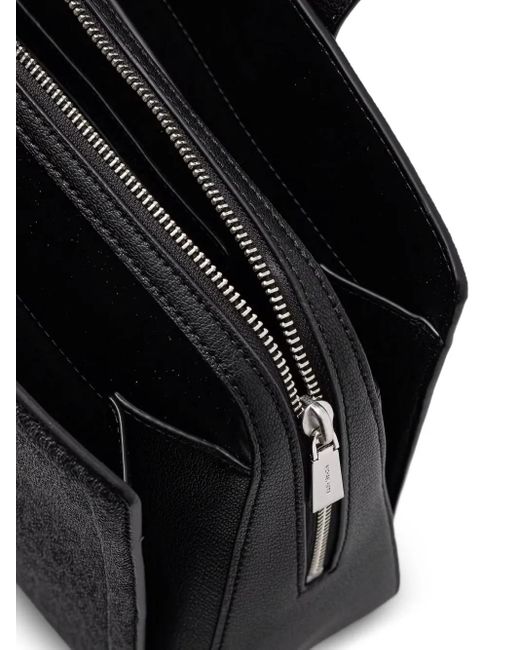 MICHAEL Michael Kors Black Laila Monogrammed Structured Tote Bag