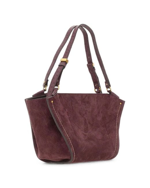 Gianni Chiarini Purple Bloom Tulip-Shaped Shoulder Bag
