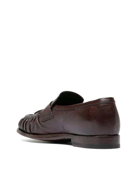 Officine Creative White Solitude Tassel Leather Loafers