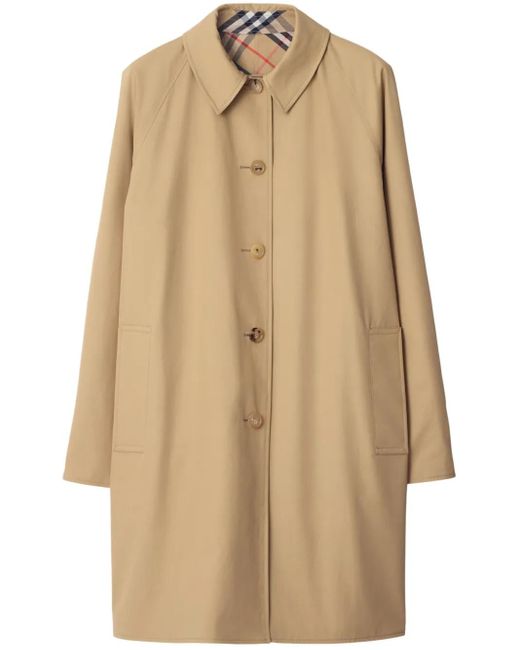 メンズ Burberry リバーシブル チェック トレンチコート Natural