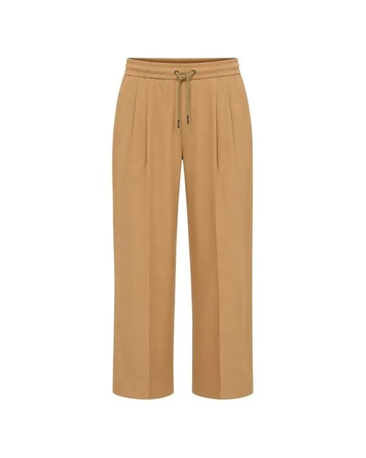 Viktor & Rolf Natural Pleated Drawstring-Waist Trousers for men