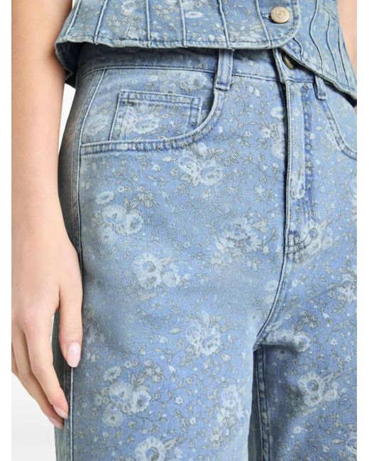 Cinq À Sept Betsy Jeans Met Bloemenprint in het Blue