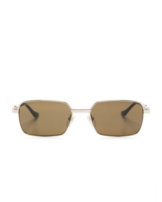 Gucci Metallic Rectangle-frame Sunglasses for men
