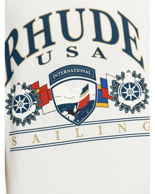 Rhude Gray Usa Sailing Icon Tee for men