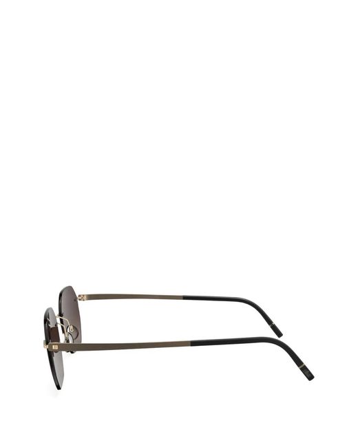 Silhouette Brown Geometric-Frame Sunglasses