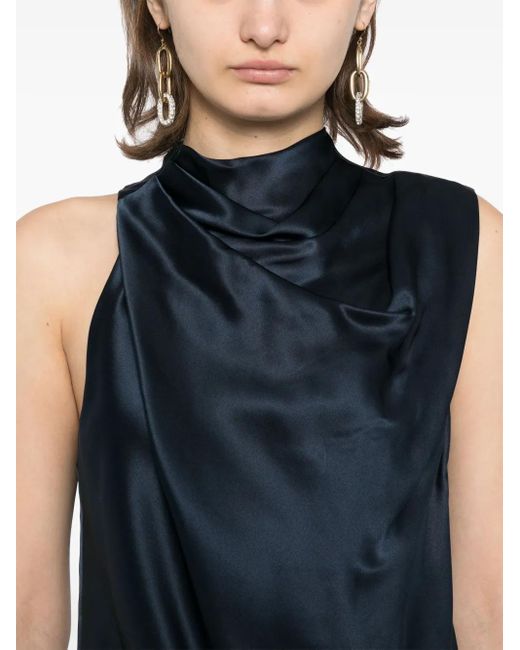 Michelle Mason Blue Open Back Top