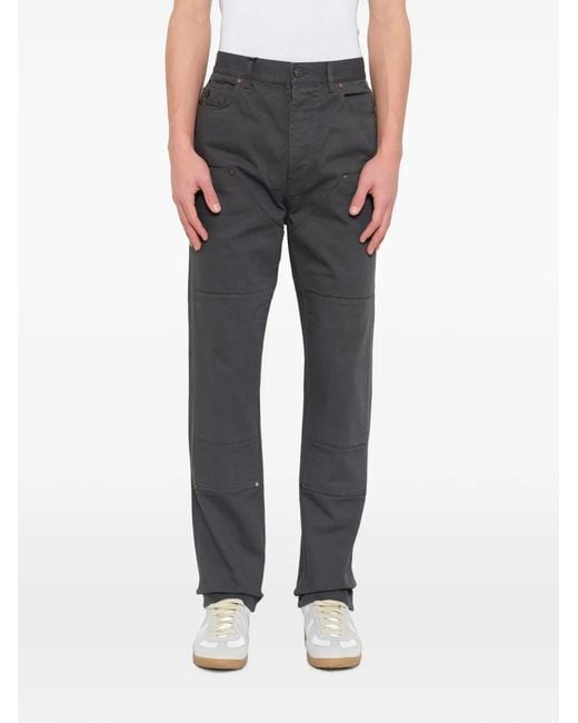 Lanvin Black Panelled Cargo Patch Pants for men