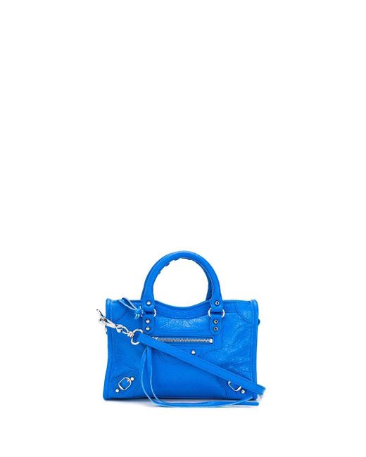 Balenciaga Blue Classic Nano City Tote Bag