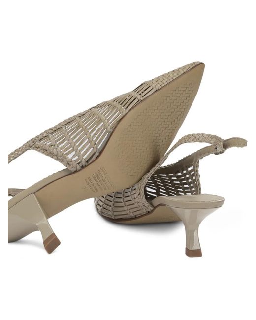 Toni Pons White Woven Slingback Pumps