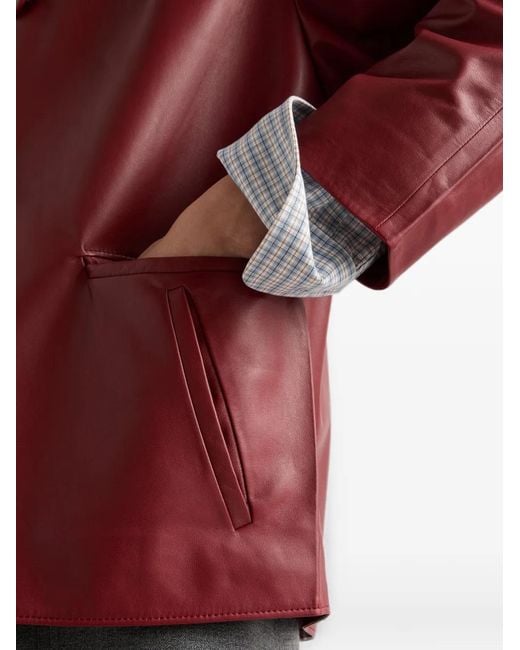 Prada Nappa Leer Jack in het Red