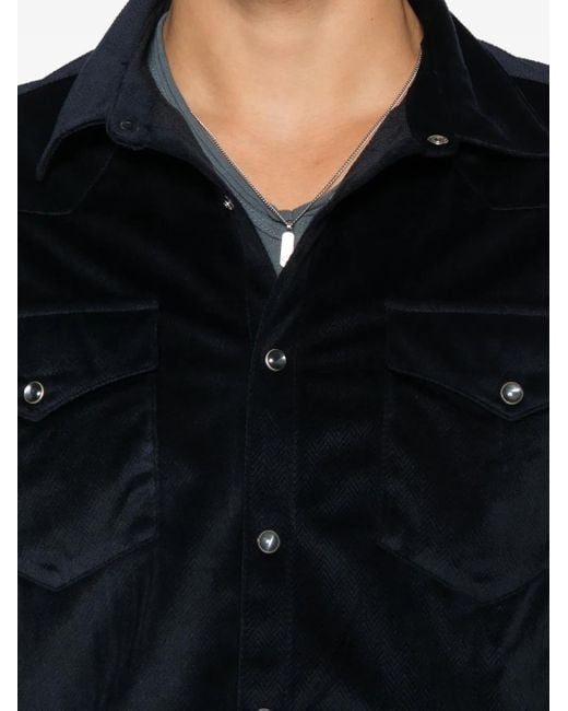 Chemise Andres À Poche Poitrine John Varvatos pour homme en coloris Blue