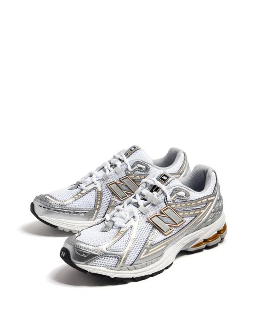 New Balance White 1906 Metallic-Effect Sneakers