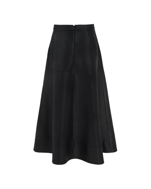 Karl Lagerfeld Black Faux-Leather Panelled Skirt