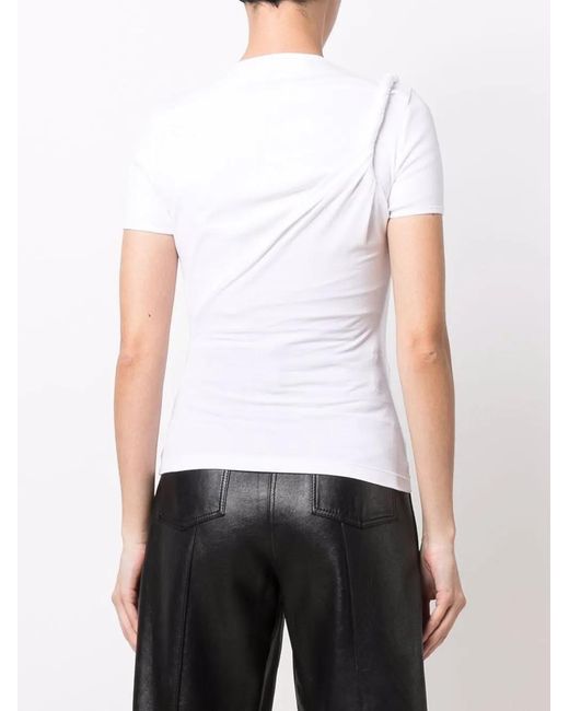 1017 ALYX 9SM White Asymmetric Twist T-Shirt