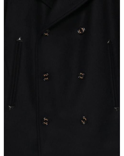Sealup Black Buttoned Coat for men