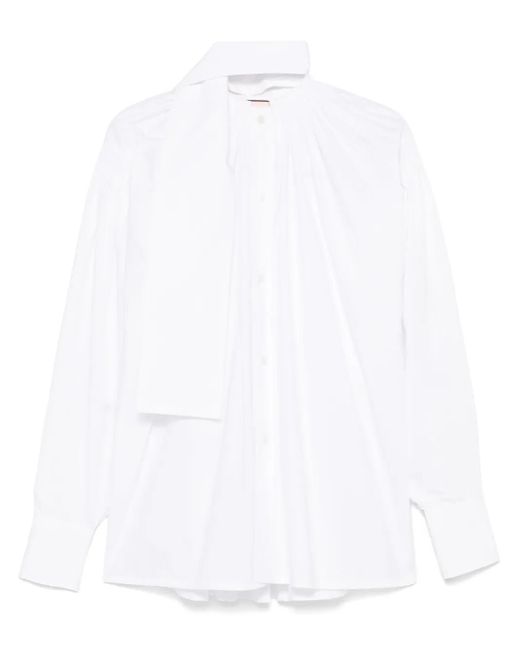 Plan C スカーフディテール シャツ White