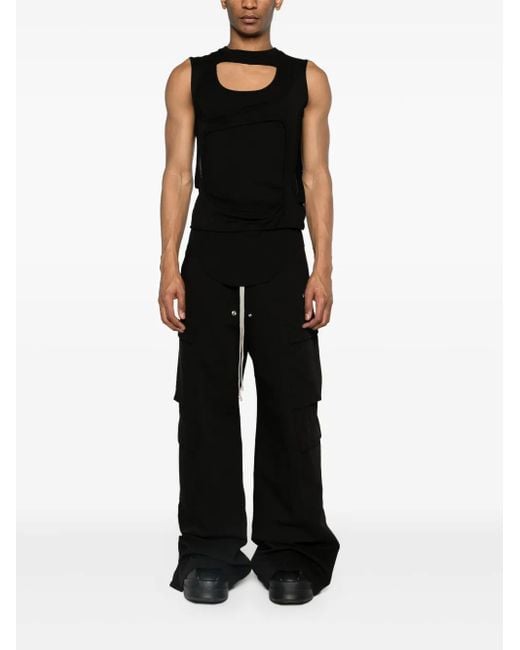 トップス Rick Owens DRKSHDW Cut Out Tank Top Rick Owens Membrane Cut-Out Tank Top in Black for Men | Lyst