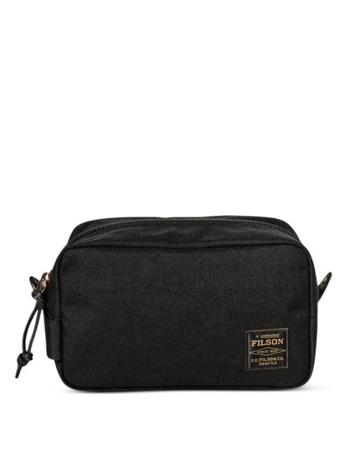 Filson Black Logo-Patch Zip-Around Pouch for men