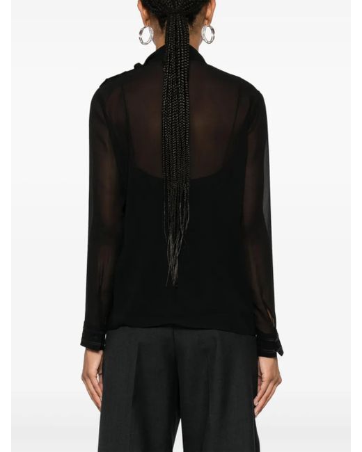 Gucci Black Silk Blouse