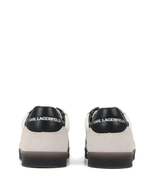 Karl Lagerfeld White Lace-Up Sneakers for men