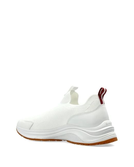 Bally White Pull-Tab Slip-Ons for men
