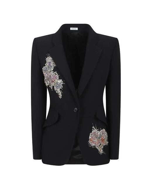 McQueen Tweed Blazer in het Black